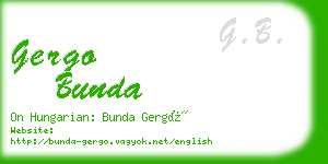 gergo bunda business card